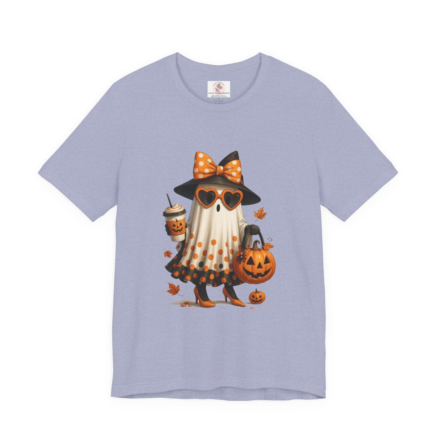Halloween Coffee Ghost Tee, Sassy Ghost Shirt, Unisex Halloween T-Shirt, Pumpkin Tee, Cute Spooky Season Apparel, Cute Halloween Gift