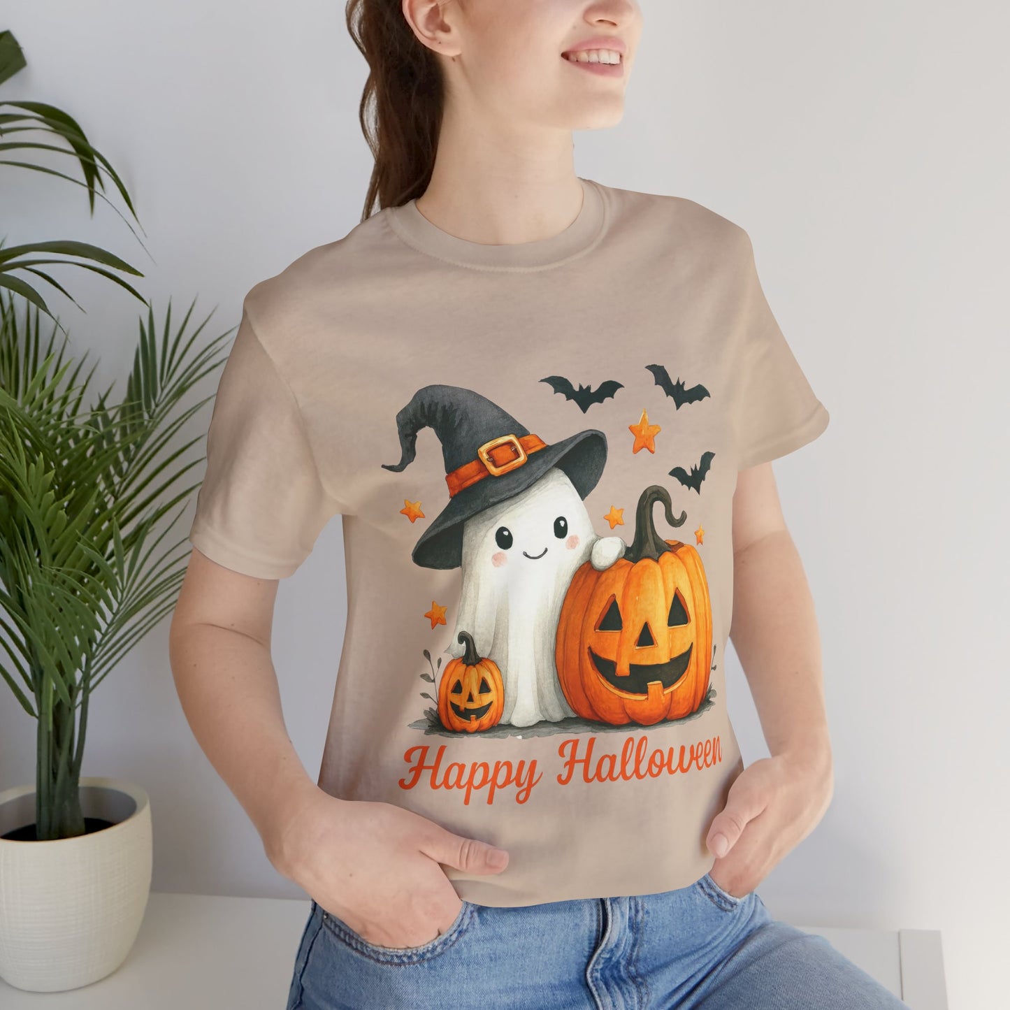 Halloween Ghost Tee, Funny Ghost Shirt, Unisex Halloween T-Shirt, Pumpkin Tee, Spooky Season Apparel, Cute Halloween Gift