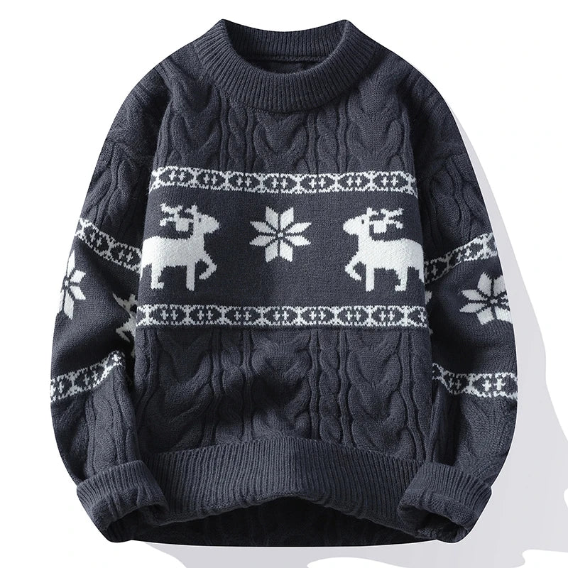 Ugly Cashmere Sweater with Reindeer