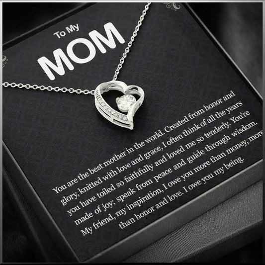 To My Mom- Classic Heart Necklace