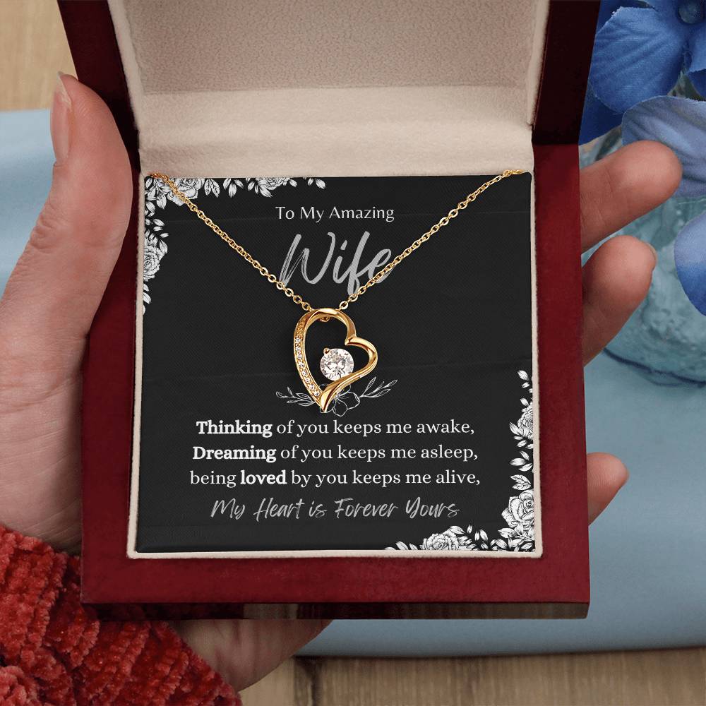 To My Amazing Wife, My Heart is Forever Yours. - Forever Love Necklace