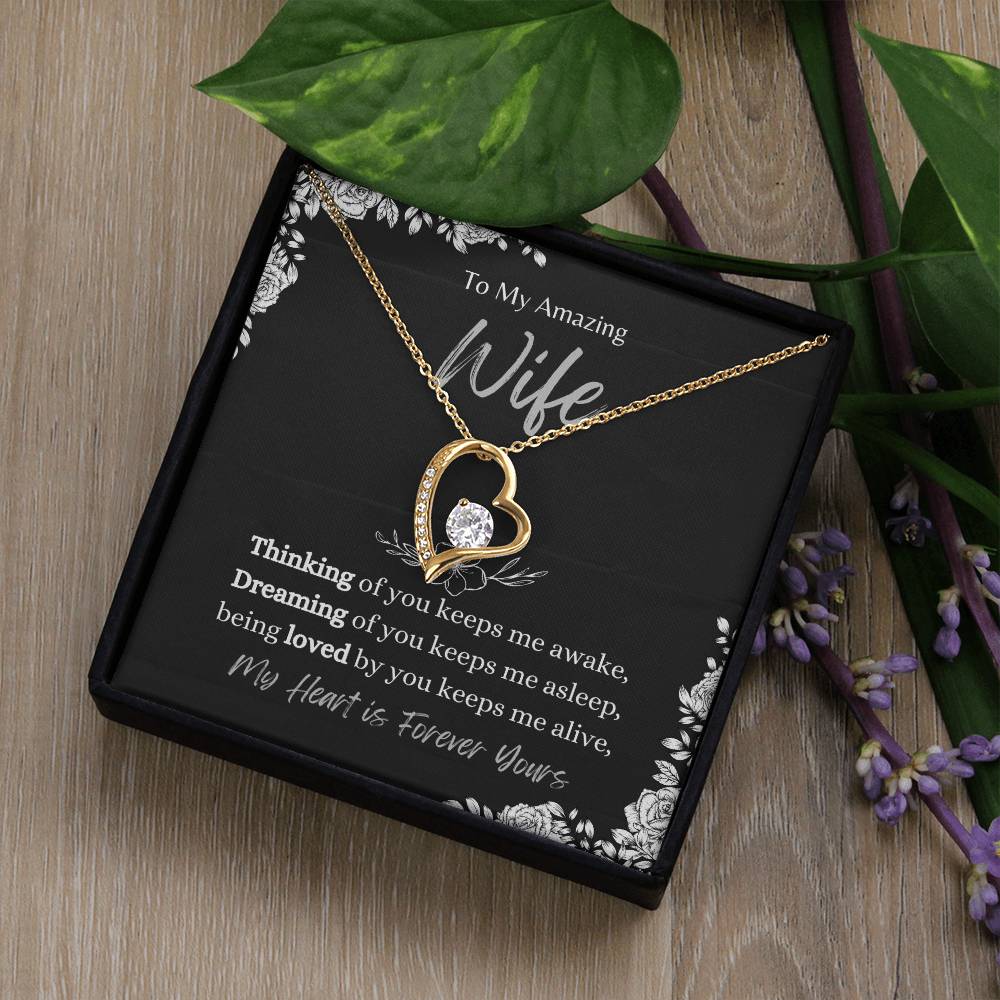 To My Amazing Wife, My Heart is Forever Yours. - Forever Love Necklace